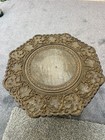 Antique Octagonal Anglo-indian Folding Wood Side Table Carved Plant Stand Accent