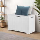 Storage Chest  30 Inches Chest Box Organizer With 2 Safety Hinges  Wooden Entryw