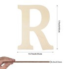 Large Wooden Letters 17 Inch  Big Wood Letters R Shape Cutouts Alphabet Unfin   