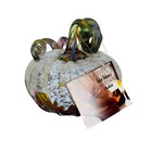 Luke Adams Handblown Glass Pumpkin Autumn Harvest Multicolor Signed