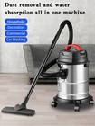     5 Gallon Steel Stainless Wet dry Canister Vac Shop Vacuum Cleaner 1800w 