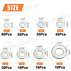 260 Pieces Of 304 Stainless Steel Washers Flat Washer Assortment Set Kit 8 Sizes