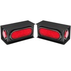 Steel Trailer Lights Boxes Housing Kit With 6 Inch Oval Red Led Trailer Tail
