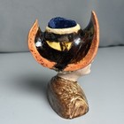 Antique Prc Staffordshire Pottery Bust Pin Cushion Victorian Velvet Sewing Rare