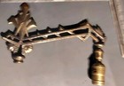 Antique Brass Over Cast Iron Bridge Arm  With Swivel And Socket 