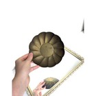 Vintage Small Solid Brass Ripped Round Tray