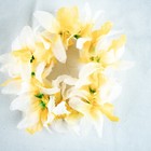 Vintage 1990 s Ivory Yellow Green Hawaiian Floral Hula Dance Leis Wrist Ponytail