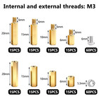 640pcs M3 Brass Nylon Pcb Standoff Kit Male Female Hex Spacer Screws Nuts