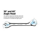 Capri Tools Angle Open End Wrench Set  30     60   Angles   6-24 Mm Metric  19 Pc