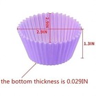 6pcs Reusable Silicone Muffin Cups Colorful Cupcake Liners Baking Molds