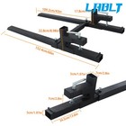 Lablt 60  Clamp On Pallet Forks Tractor Bucket With Adjustable Stabilizer Bar