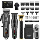 Cordless Hair Clippers   Beard Trimmer Kit For Men - Professional Hair Cutting S