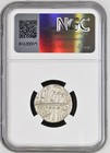 Akbar Mughal Ilahi Type Silver Coin India Ngc Graded Ms 61 Ahmadabad Mint