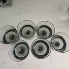 Vintage Denby Arabesque Dusk Grey Champagne sherbet Glasses Mcm Sweden  Set Of 6