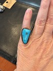 Vintage Native American Silver Turquoise Child   s pinky Ring  Size 4 5