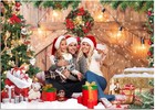 8x6ft Christmas Backdrop Christmas Barn Wood Door Photography Backdrop Xmas T   