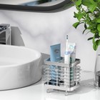 Toothbrush Holders For Bathroom  Stainless Steel  2 Slots  Silver Wall Mounted