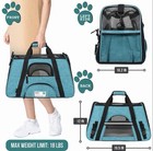 Airline Approved Pet Carrier Soft-sided Dog Cat Travel Bag Large Blue