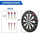 2-in-1 Paper Dartboard Baseball And Dartboards Game Set With Six Steel Tip Darts