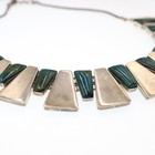Vintage Mexico Azurite Sterling Silver Necklace