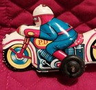 Vintage Tin Metal Motorcycle Friction Toy Japan 