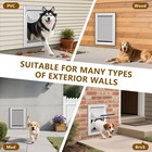 Aluminum Double Flap Dog Door For Wall And Door  Energy Efficient  Lockable P   