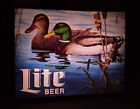 1980s Lite Beer Male   Female Mallard Ducks On Peaceful Lake Neo Neon Sign  nos 