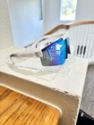 Pit Viper The 2000s Shield Wraparound Cycling Sunglasses White Mirror Uv400