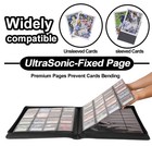 Premium Card Binder 16 Pocket Fits 1600 Cards 4x4 Ringless Card Album With Sleev