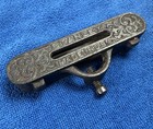 Antique Vintage Stanley Made In Usa Cast Iron Ornate Pocket Line Level Usa