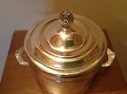 Early Antique Silver On Copper Pottery Lined Handled Ice Bucket