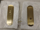 Signature Hardware 8-1 2  Tall Elongated Pop-out Pocket Door Satin Brass Read