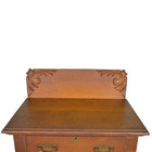 Antique Victorian Oak Lingerie Carved Tall Chest  22297