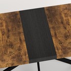 55 11  -70 86 retro Rectangular Stretch Dining Table antique Wood Top And Black