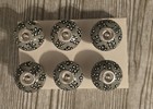 Casa Decor Dresser Drawer Knobs Grey black Set Of 6
