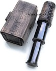 6  Brass Handheld Telescope Nautical Pirate Spyglass With Box Decorative Telesco
