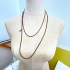 Antique Long 52 In Gold Filled Victorian Edwardian Faceted Belcher Chain