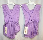 Cat   Jack Baby Girl Romper 18m Purple Ribbed Ruffle Sleeveless Nwt One Piece