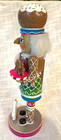 Kurt S  Adler 16  Gingerbread Nutcracker  c5882 Bright Pink   Green Frosting Cap