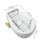Inflatable Baby Bathtub Toddler Tub For Shower Collapsible Portable For Kids Usa