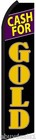 Cash For Gold Flutter Feather Flag Swooper Tall Vertical Advertising Sign Banner