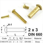 Solid Brass Round Head Rivets Din 660 Dia 2mm 3mm 4mm 5mm 6mm Dome Pan Head Riv