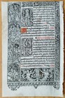 Book Of Hours Leaf Vellum Gold Initials Kerver St  Catherine Barbara - 1505