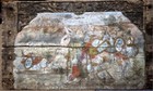 Fascinating 16th-17th C  Spanish Or Italian Military Painting On Carved Wood 