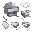 Portable Bedside Bassinet Baby Crib - Adjustable Sleeper For Infants  1 Set