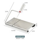 Stainless Steel Wire Cheese Slicer Cutter Board Kitchen Hand Tool W size Scale