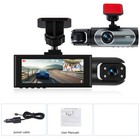 3in Dual Lens Dash Cam 1080p Car Dvr Camera Hidden Video Recorder Night Vision