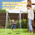 Toddler Swing Set Baby Swing W safety Belt Metal Frame Outdoor indoor Swing Set