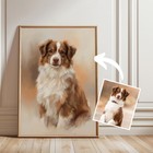 Custom Dog Portrait From Photo  Personalized Pet Owner Pastel Oil Painting Gift