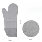Oven Mitts And Pot Holders Sets Silicone Heat Resistant Flexible Oven Gloves 15 
